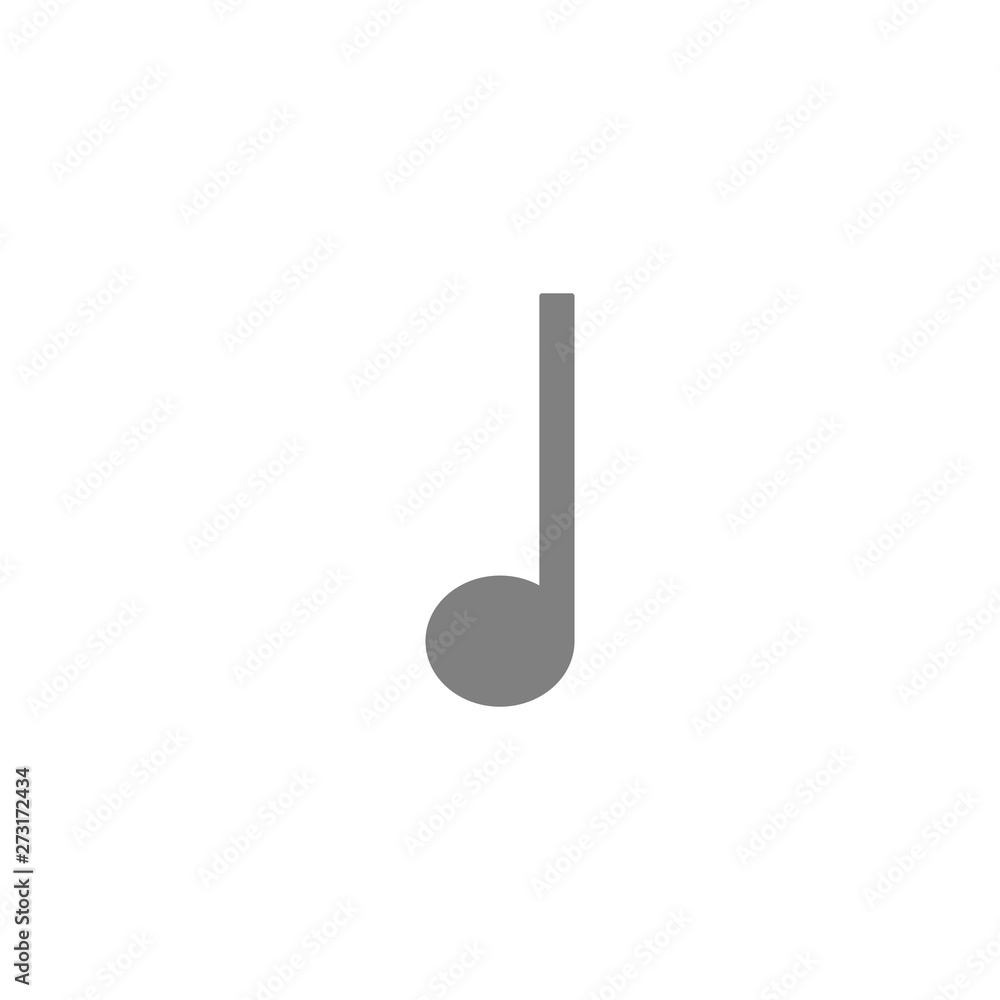 Music note vector icon. Quarter. Sound, song and melody symbol. Music note vector icon. Quarter. Sound, song and melody symbol.