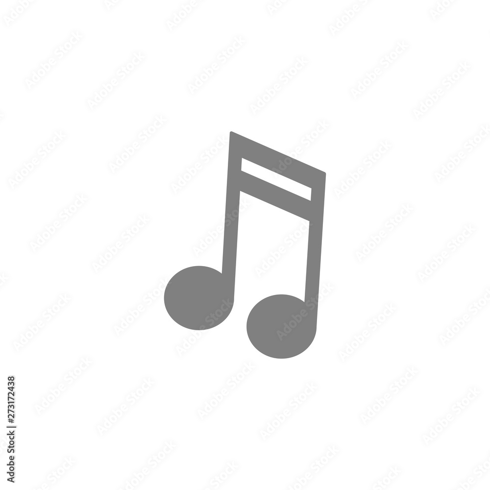 Music note vector icon. Sound, song and melody symbol. Music note vector icon. Sound, song and melody symbol.