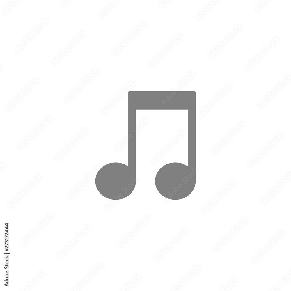 Music note vector icon. Sound, song and melody symbol. Music note vector icon. Sound, song and melody symbol.