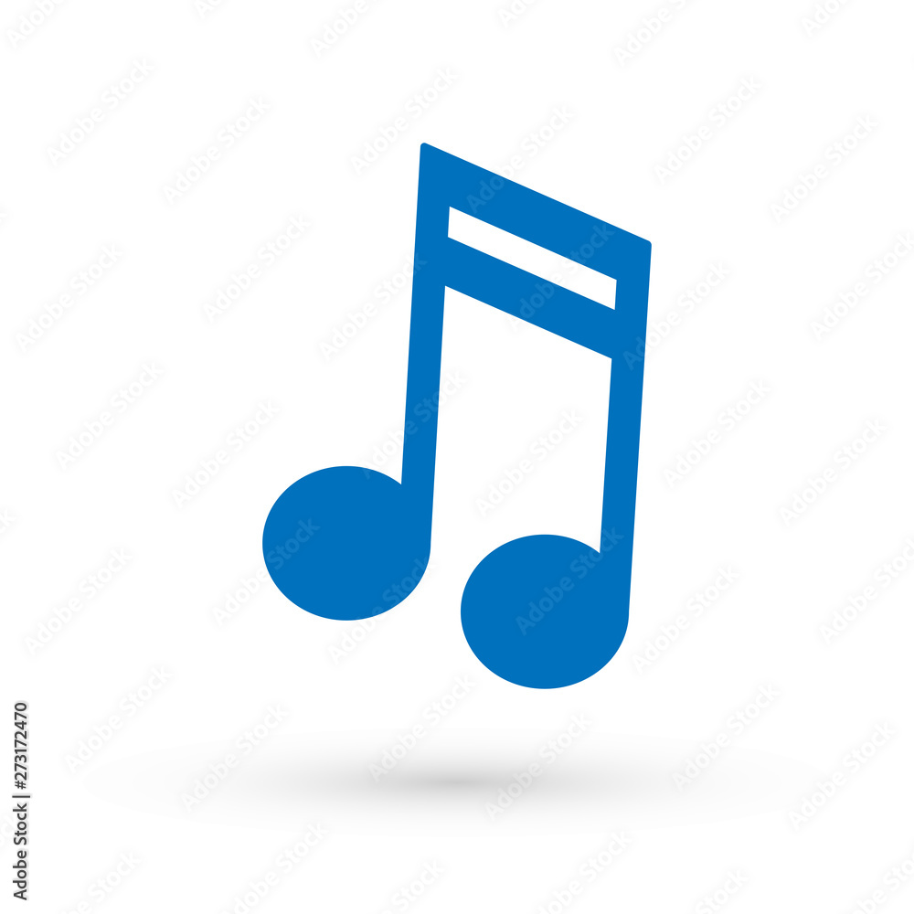 Music note vector icon. Sound, song and melody symbol. Music note vector icon. Sound, song and melody symbol.