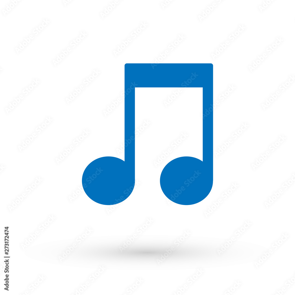Music note vector icon. Sound, song and melody symbol. Music note vector icon. Sound, song and melody symbol.