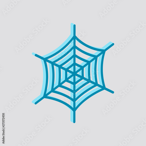  Spider web icon.Isometric and 3D view.