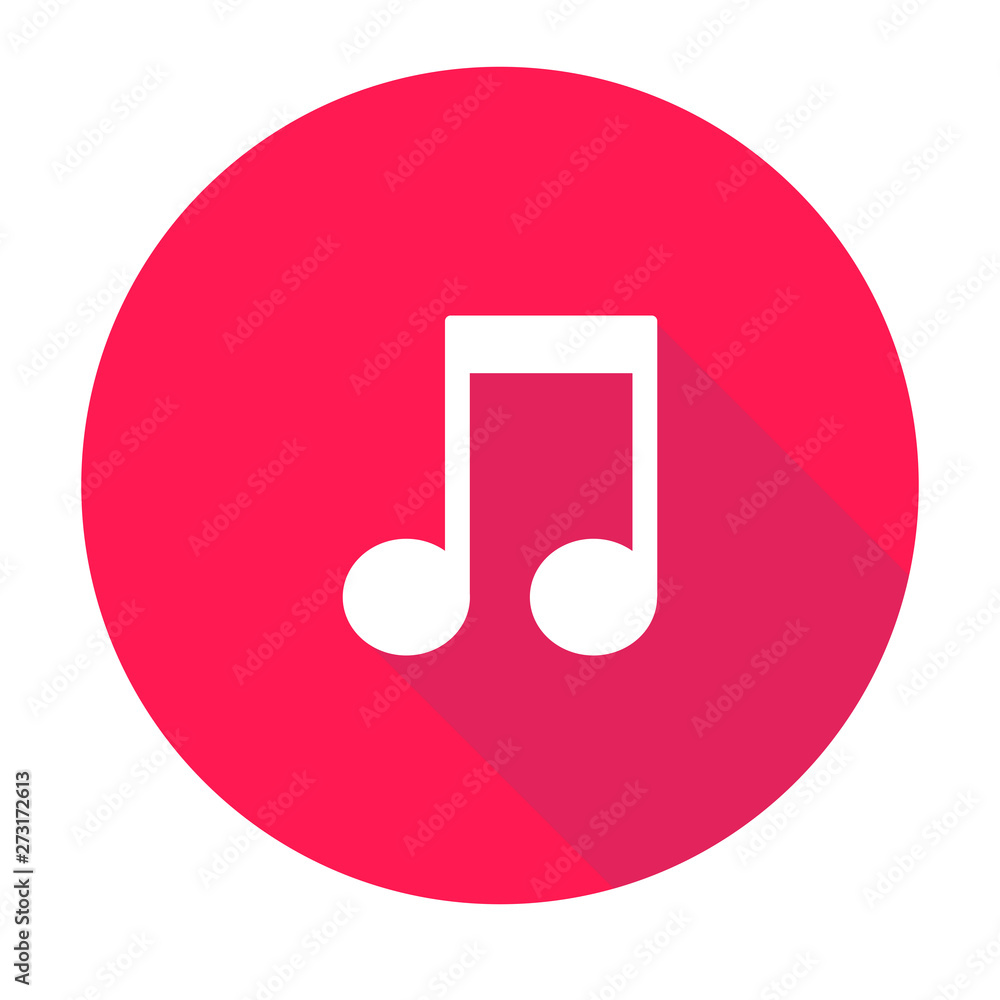 Music note vector icon. Sound, song and melody symbol. Music note vector icon. Sound, song and melody symbol.