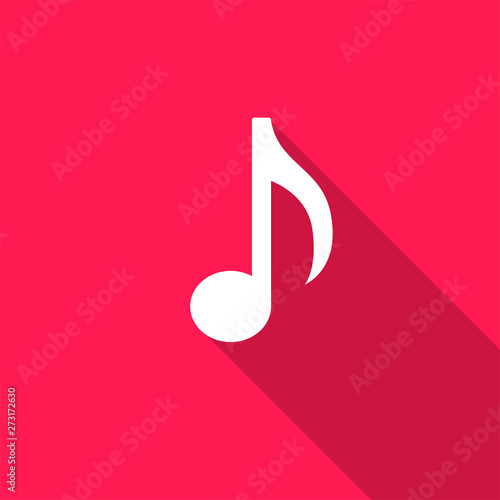 Music note vector icon. Sound, song and melody symbol.