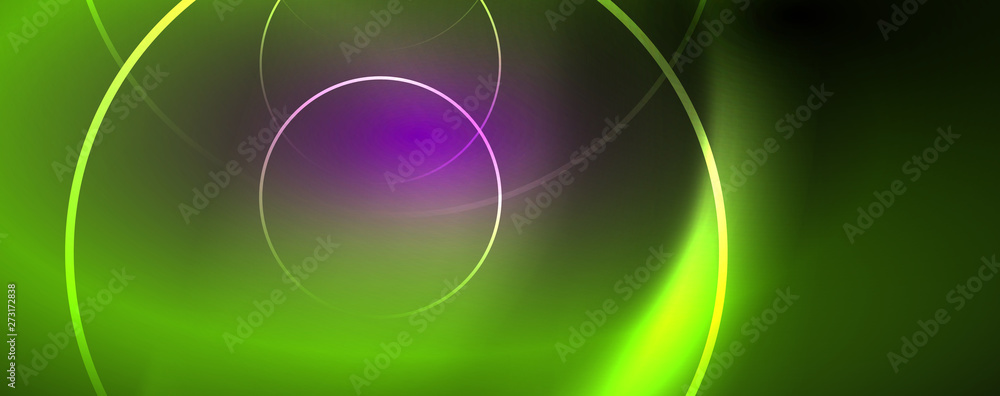 Shiny neon lights, dark abstract background with blurred magic neon light curved lines Shiny neon lights, dark abstract background with blurred magic neon light curved lines