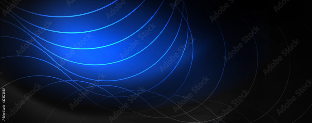 Dark abstract background with bright color neon lights and lines. Glowing background Dark abstract background with bright color neon lights and lines. Glowing background