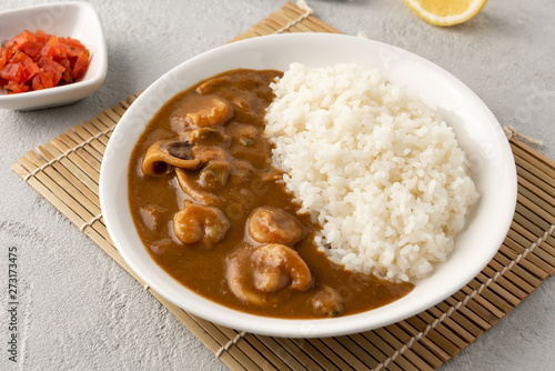 seafood curry japan with rice