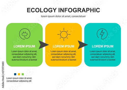 Abstract ecology concept background .Vector infographic illustration