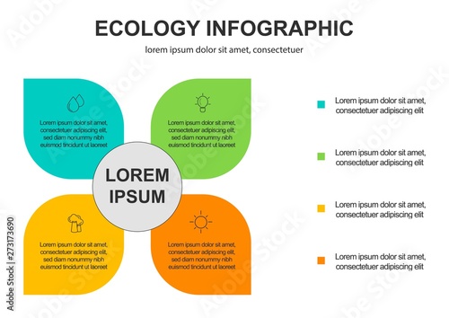Abstract ecology concept background .Vector infographic illustration