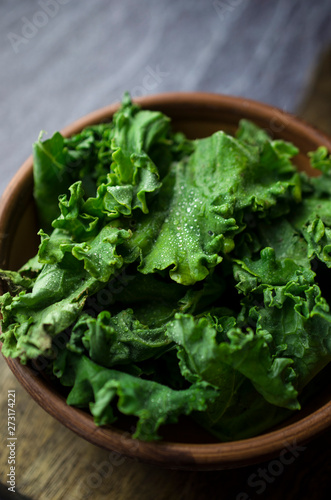Healthy green detox diet kale