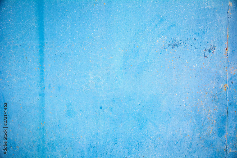 texture background metal blue old wall with rust