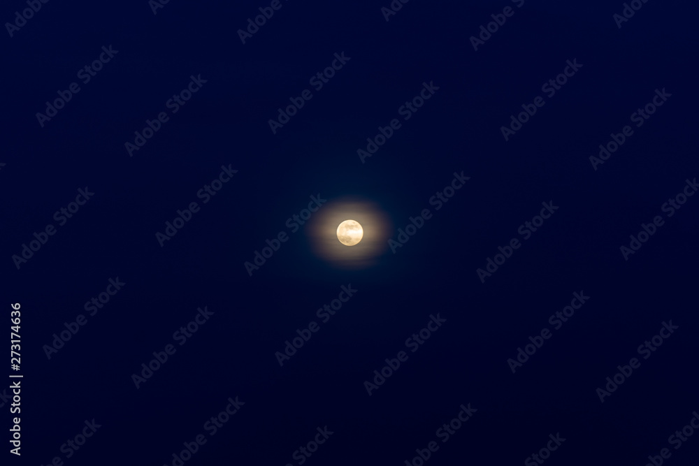Full moon in the night blue sky Full moon in the night blue sky