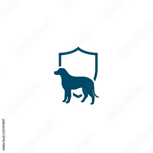 Guardian dog logo design vector template