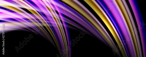 Fluid color waves with light effects  vector abstract background