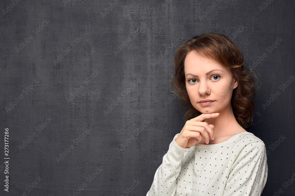 Portrait of thoughtful young woman Portrait of thoughtful young woman