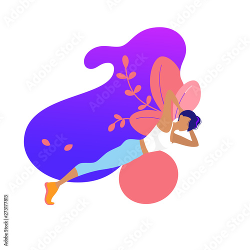 Illustrations for beauty, spa, wellness, natural products, cosmetics, body care, fitness isolated on white background. Flat illustration concepts for website and mobile website development. - Vector
