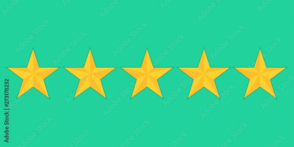 five golden stars rating showing best quality five golden stars rating showing best quality