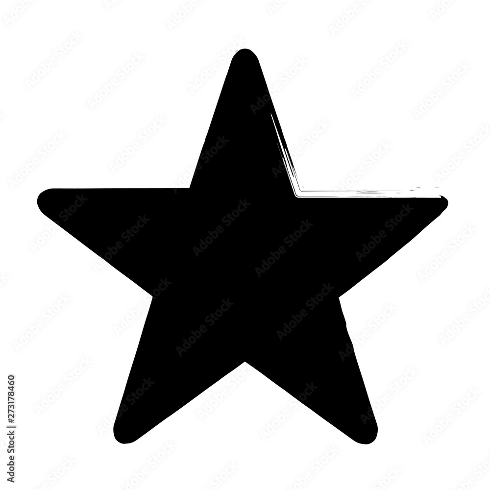black five points star on white background black five points star on white background