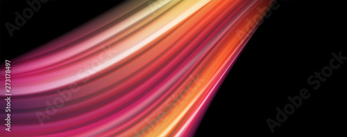 Flowing liquid colors - modern colorful flow poster. Wave liquid shapes. Art design for your design project