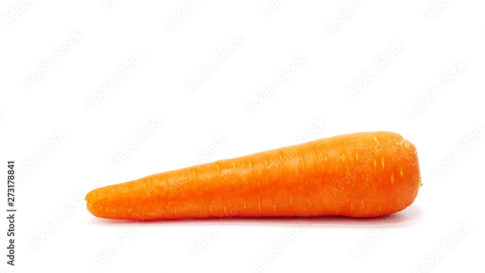 Carrot effect on a blank white background Carrot effect on a blank white background