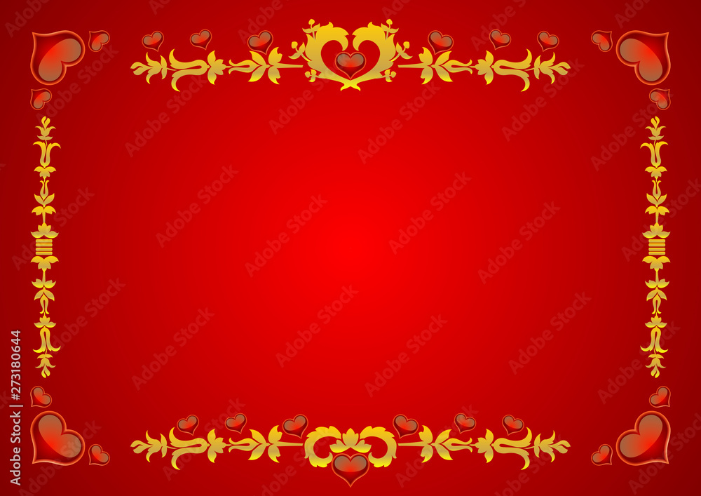 Valentines Day Red Background Vintage Style