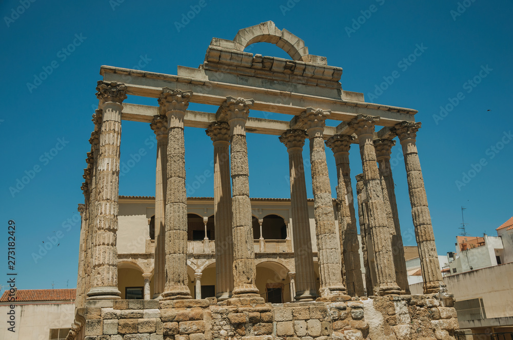 Marble columns in the Temple of Diana at Merida