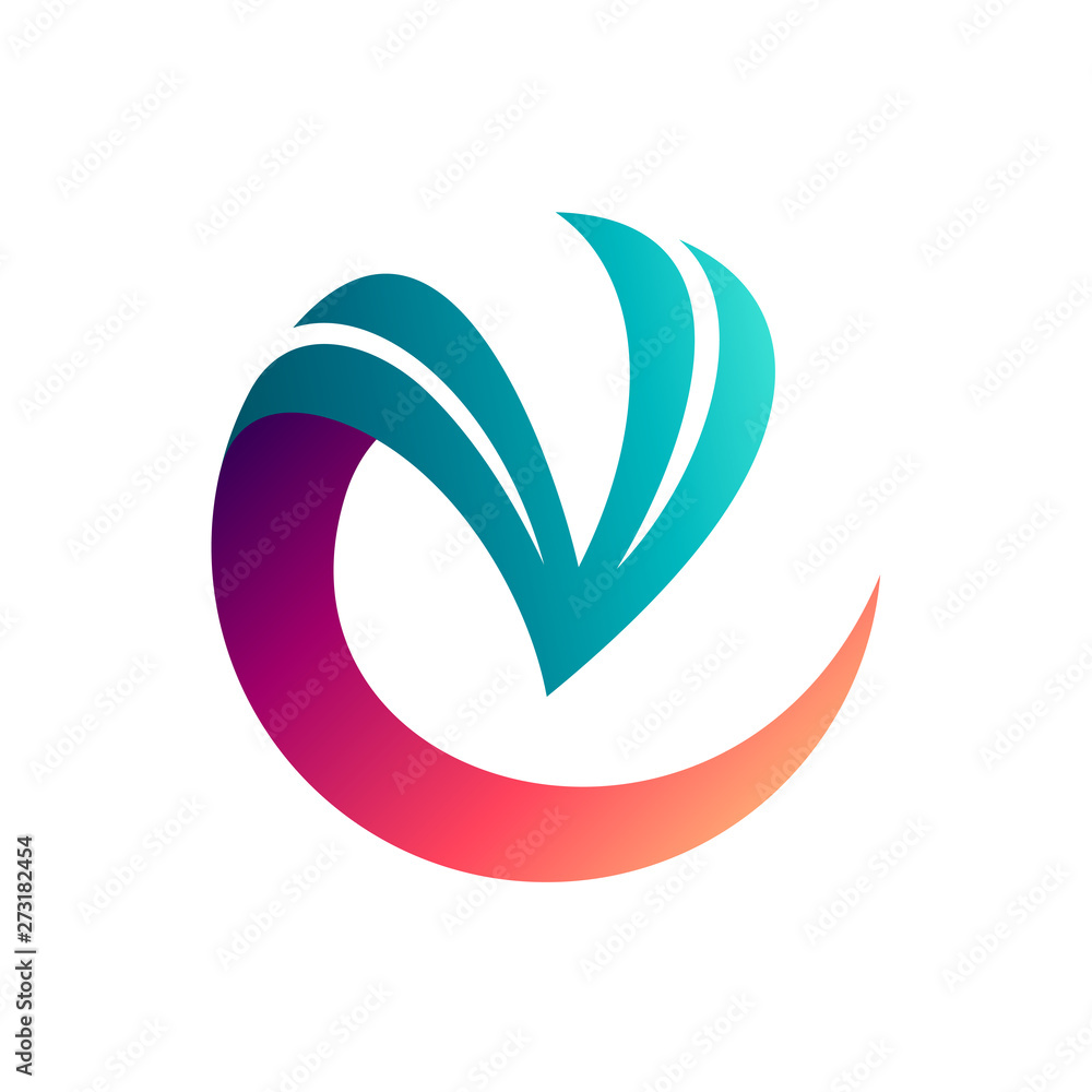 CV/VC monogram logo design with 3d graphic style CV/VC monogram logo design with 3d graphic style