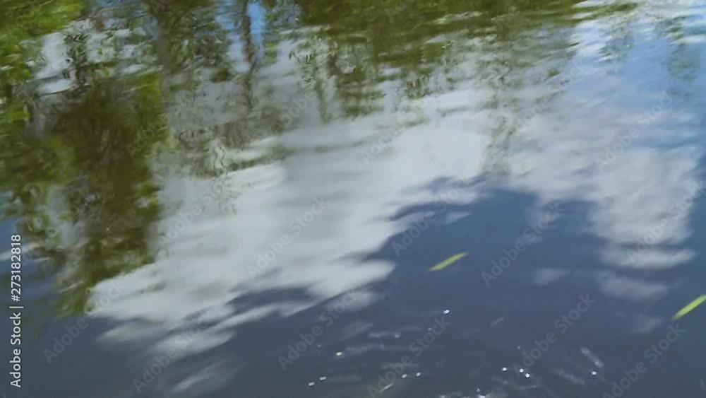 Steady, close up shot of water with the reflection of clouds. Steady, close up shot of water with the reflection of clouds.