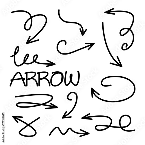 doodle arrow vector illustration
