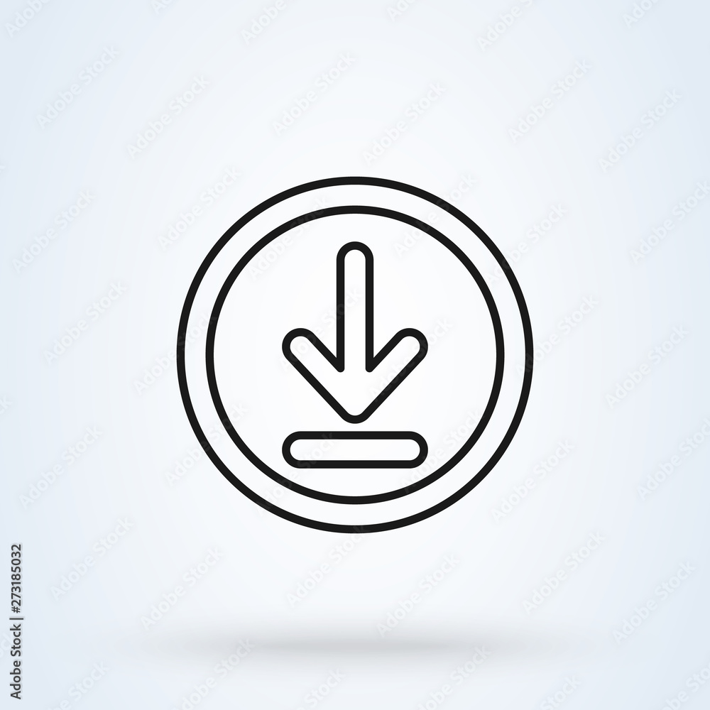 Download and install. Line art Simple modern icon design illustration. Download and install. Line art Simple modern icon design illustration.