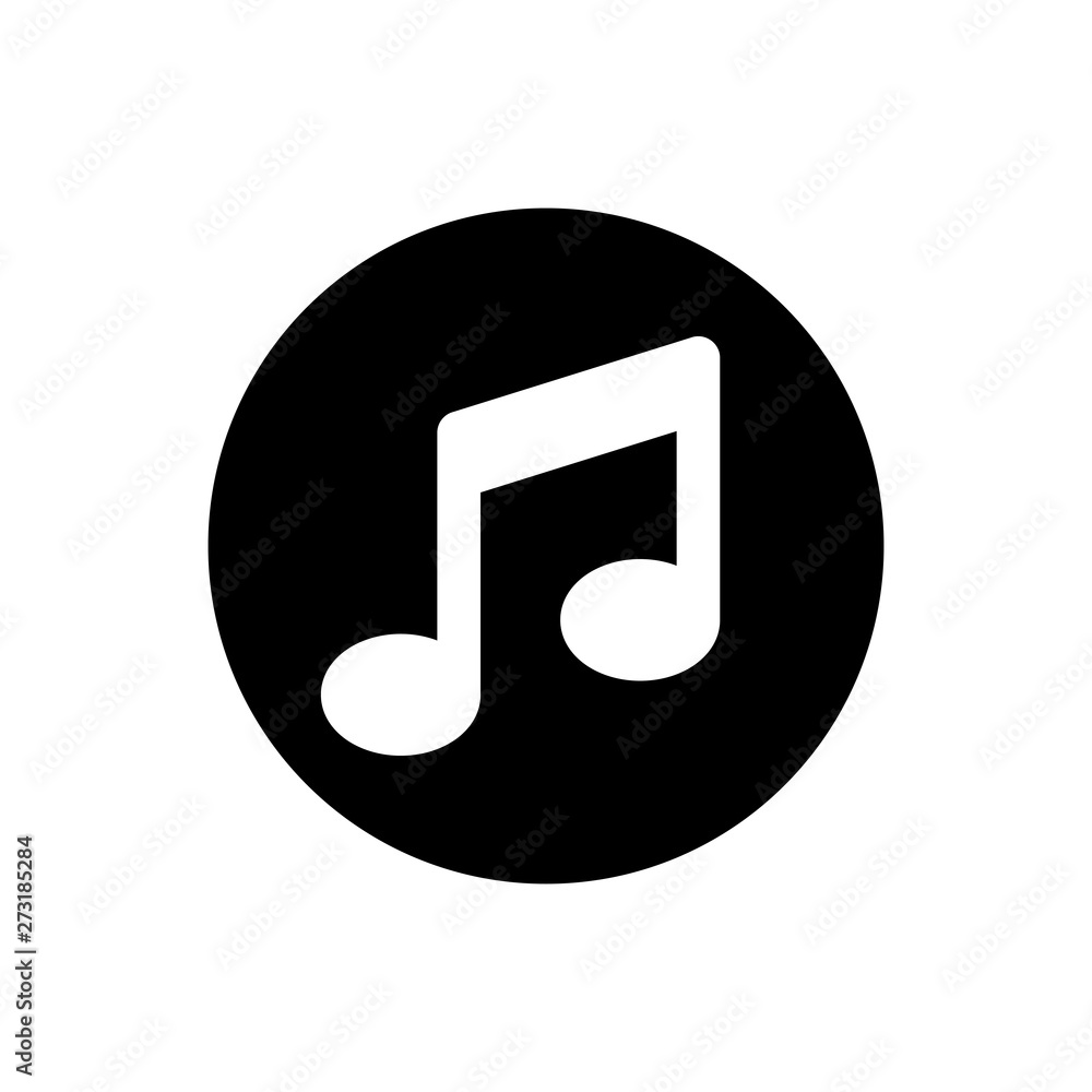 Music icon vector, Melody, song, note, sound, audio sign Isolated on white background. Music icon vector, Melody, song, note, sound, audio sign Isolated on white background.