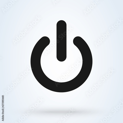 Power Switch On Off Simple modern icon design illustration.