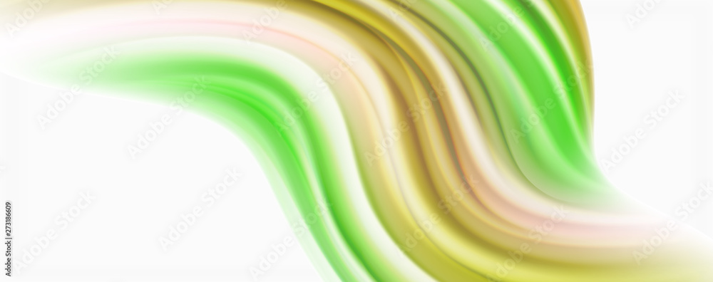 Obraz premium Glossy colorful liquid waves abstract background,, modern techno lines
