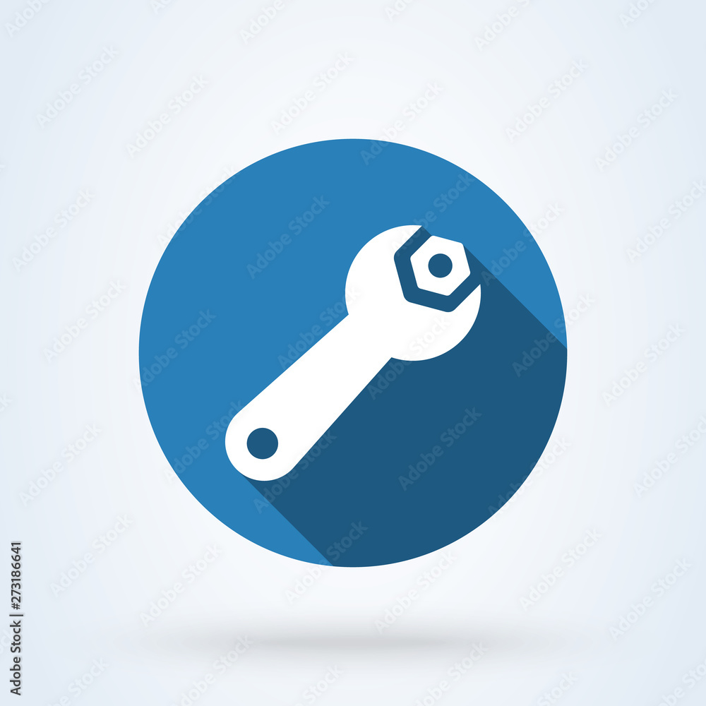 wrench screw Simple modern icon design illustration. wrench screw Simple modern icon design illustration.