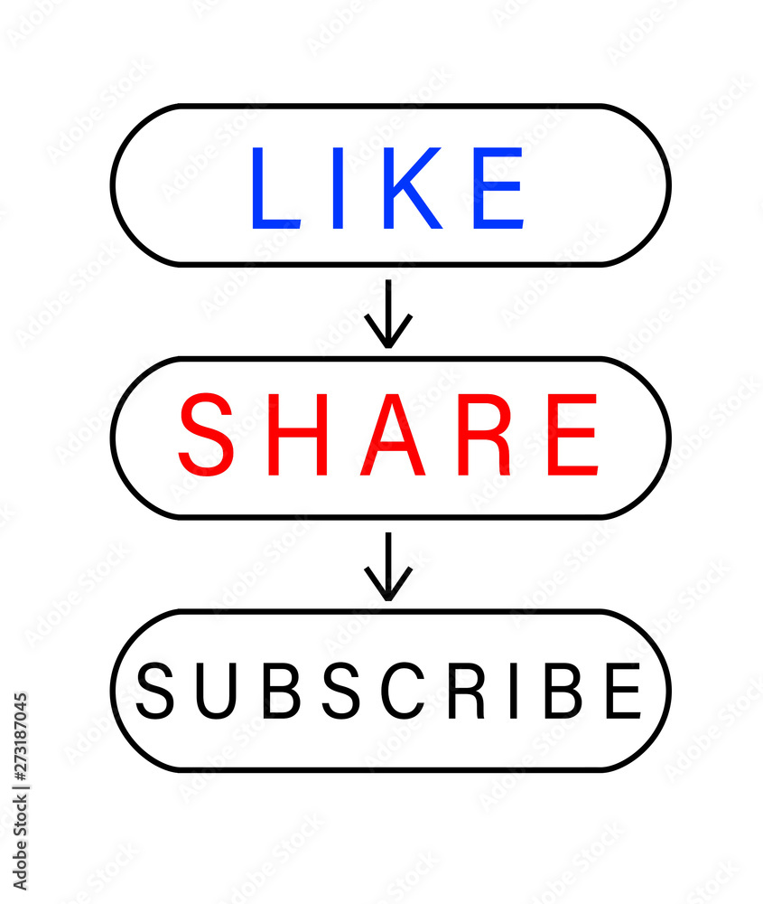 Buttons for like, share and subscribe. Minimalist icons. Buttons for like, share and subscribe. Minimalist icons.