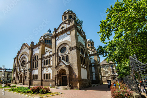 Novi Sad, Serbia June 11, 2019: Novi Sad Synagogue is one of many cultural institutions in Novi Sad, Serbia, in the capital of Serbian the province of Vojvodina.