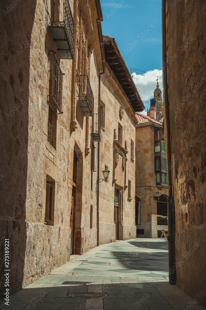 Narrow deserted alley at Salamanca