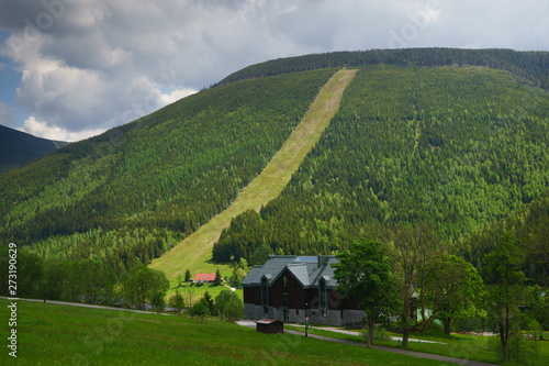 ski areal Svaty Petr in Spindleruv Mlyn in the Czech Republic in summer
