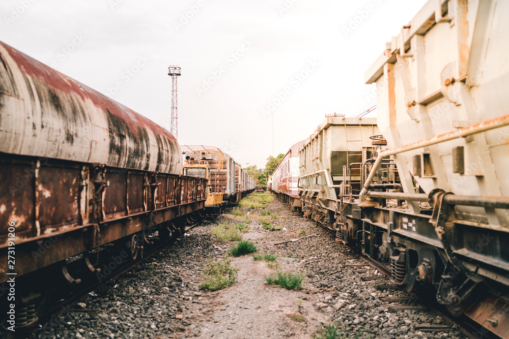 abandoned trains