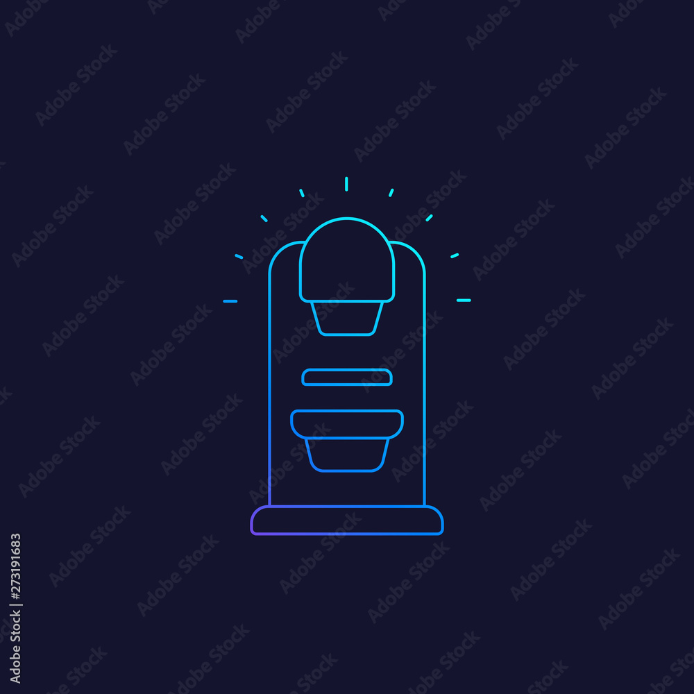 Mammography machine vector line icon Mammography machine vector line icon