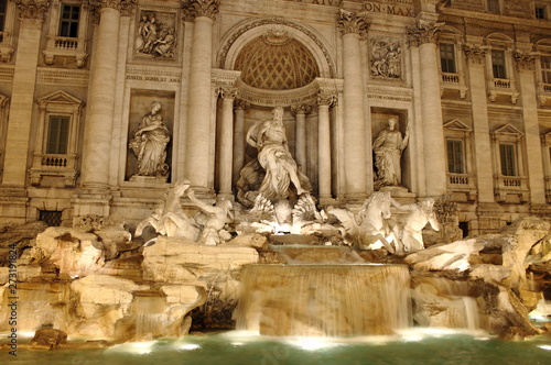 Trevi Fountain in Rome by night. Rome, Italy
