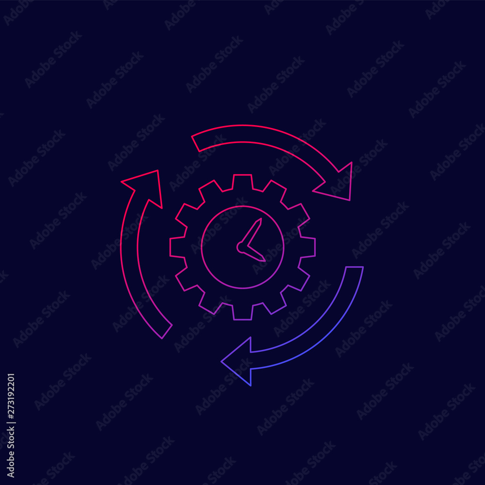 productivity and efficiency, thin line icon productivity and efficiency, thin line icon