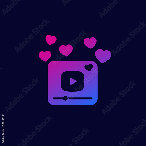 viral video content, vector icon