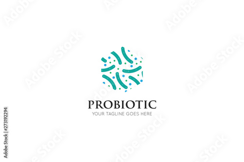 probiotic logo and icon vector illustration design template