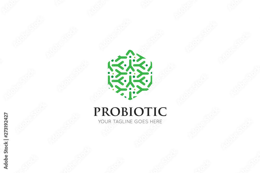 probiotic logo and icon vector illustration design template probiotic logo and icon vector illustration design template