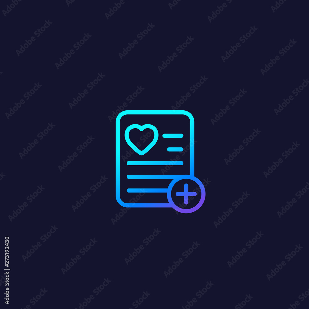 add to wish list vector icon, linear add to wish list vector icon, linear