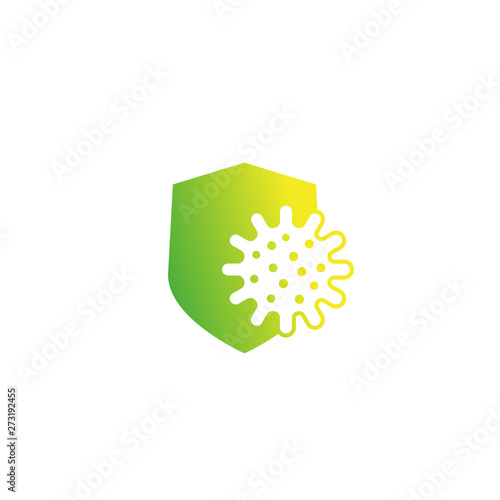 antibacterial protection shield icon