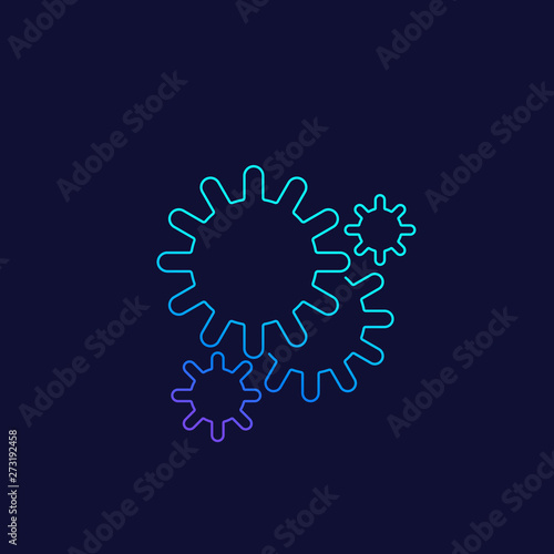 bacteria and microbes vector linear icon