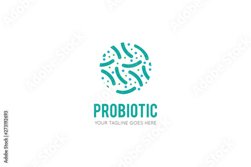 probiotic logo and icon vector illustration design template