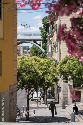 Viaducto de Segovia en Madrid en primavera